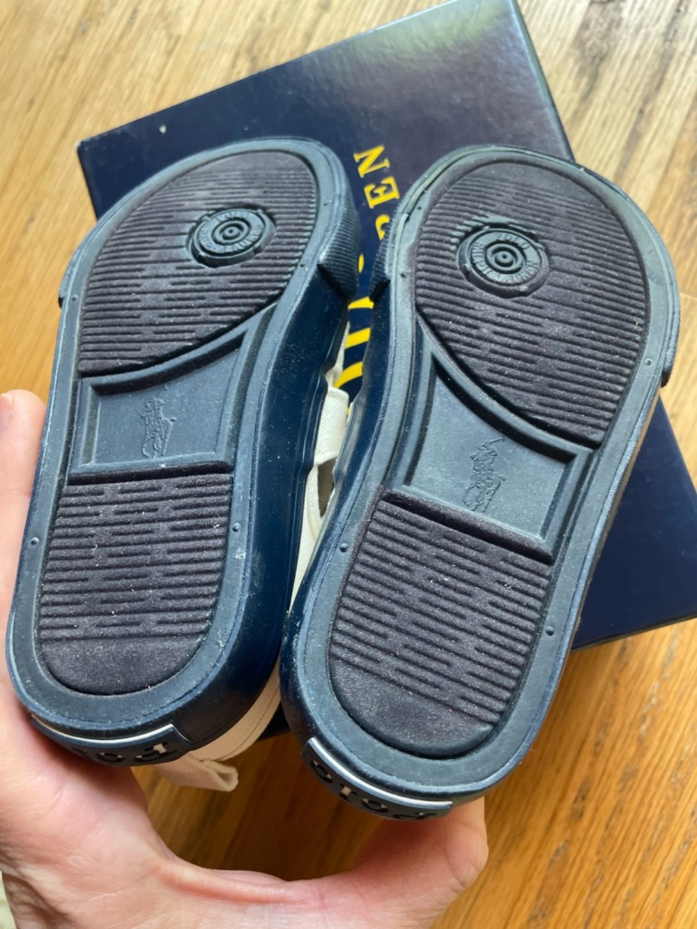 NWT Polo Ralph Lauren Bryn Fisherman II toddler sandals in a cream canvas 8.5 - Picture 4 of 5
